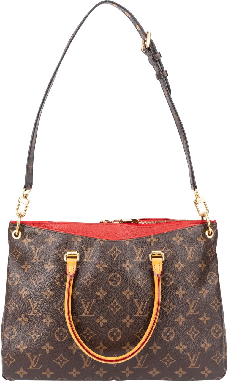 Louis Vuitton Louis Vuitton Canvas Monogram Pallas MM Handbag Bruin