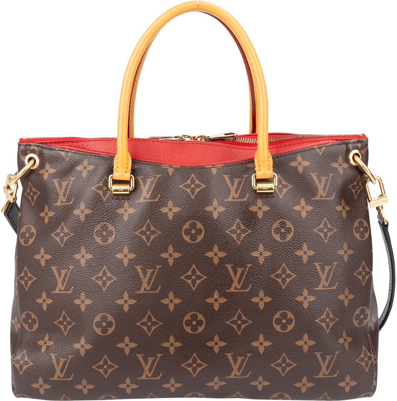 Louis Vuitton Louis Vuitton Canvas Monogram Pallas MM Handbag Bruin