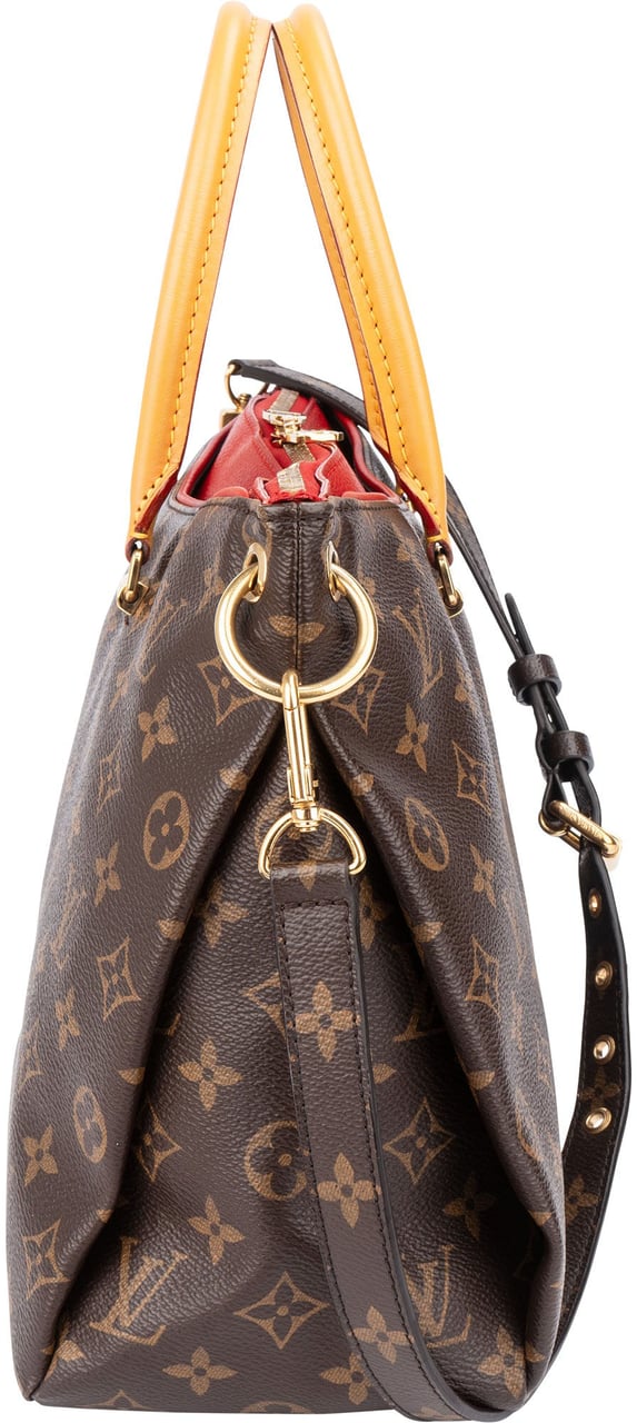 Louis Vuitton Louis Vuitton Canvas Monogram Pallas MM Handbag Bruin