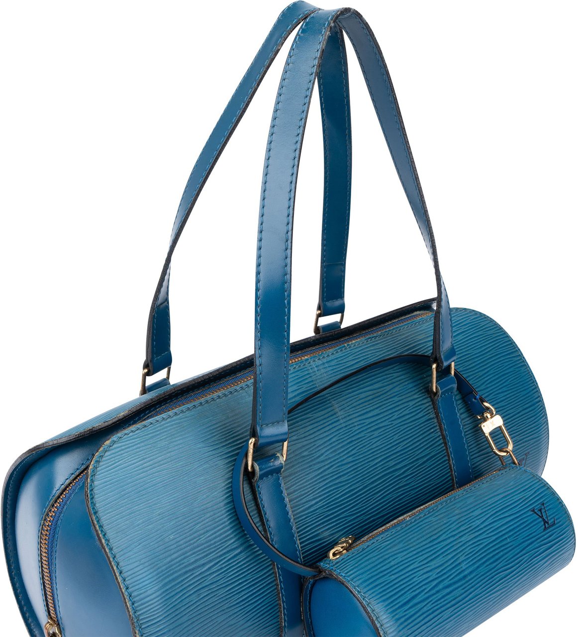 Louis Vuitton Louis Vuitton Bleu Epi Leather Soufflot Set Handbag Blauw