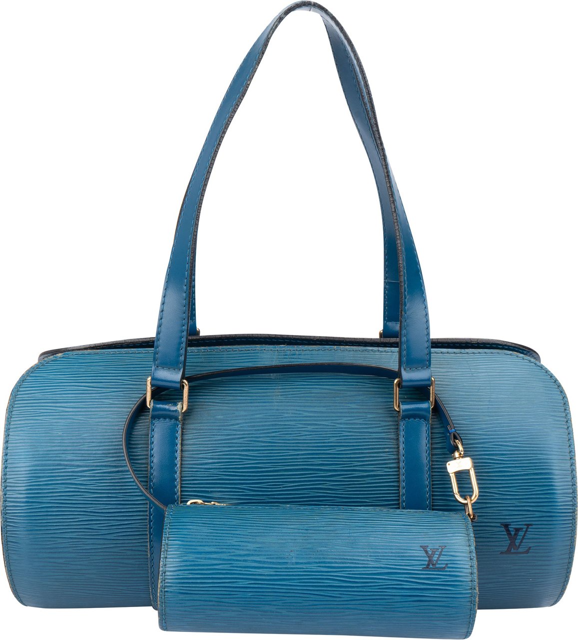 Louis Vuitton Louis Vuitton Bleu Epi Leather Soufflot Set Handbag Blauw