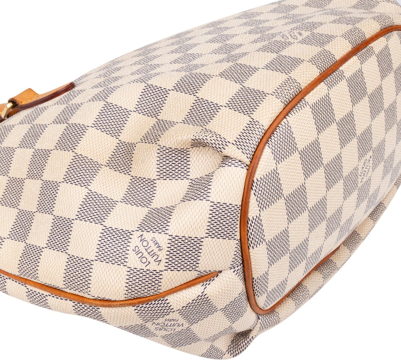 Louis Vuitton Louis Vuitton Damier Azur Monogram Riviera PM Handbag Wit