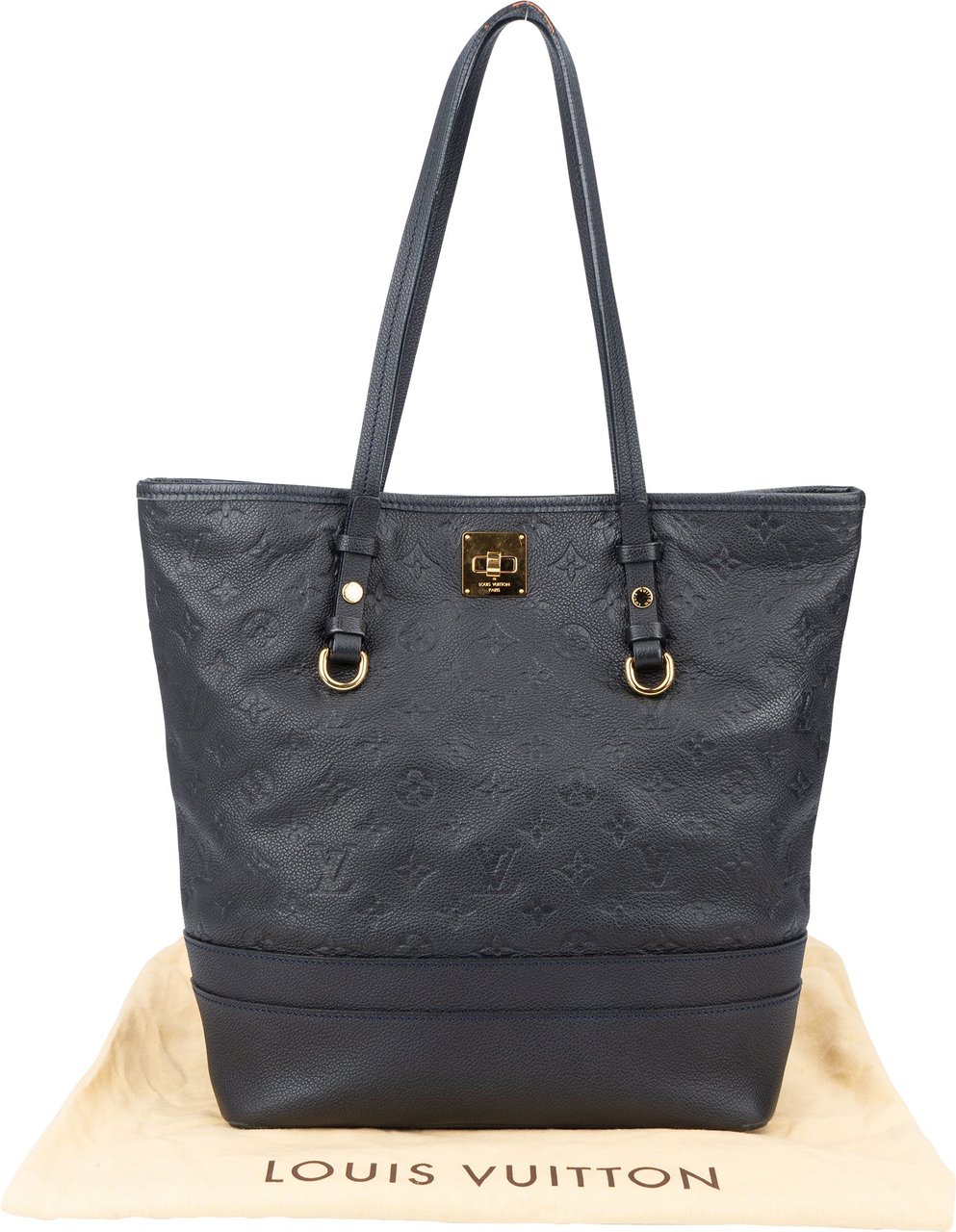 Louis Vuitton Louis Vuitton Leather Empreinte Monogram Citadine PM Shoulder Bag Blauw