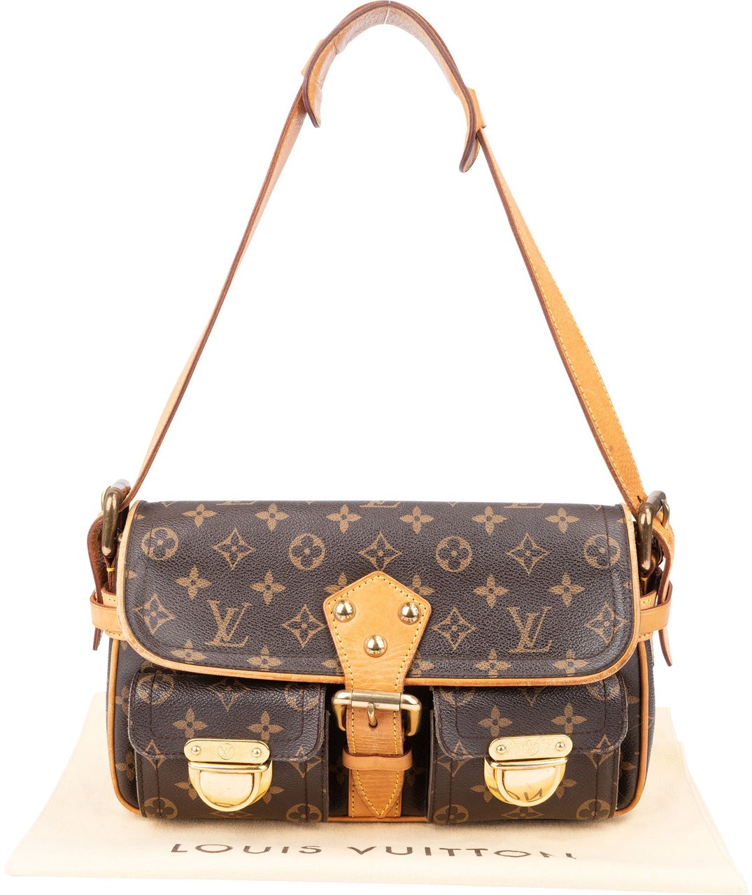 Louis Vuitton Louis Vuitton Canvas Monogram Hudson PM Shoulder Bag Bruin
