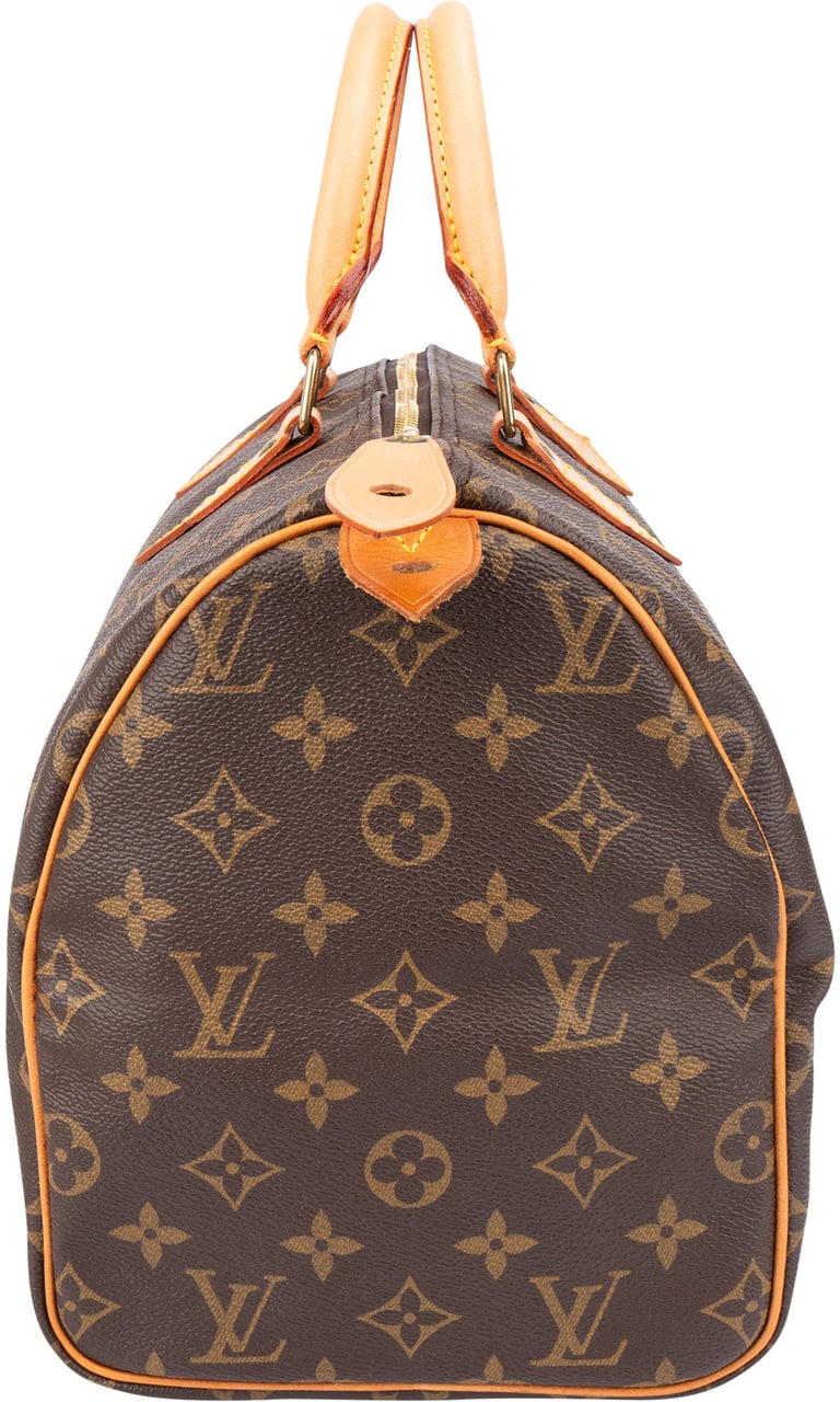 Louis Vuitton Louis Vuitton Canvas Monogram Speedy 30 Handbag Bruin