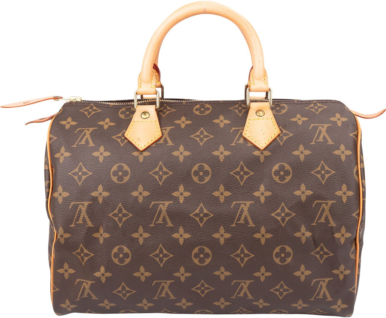 Louis Vuitton Louis Vuitton Canvas Monogram Speedy 30 Handbag Bruin