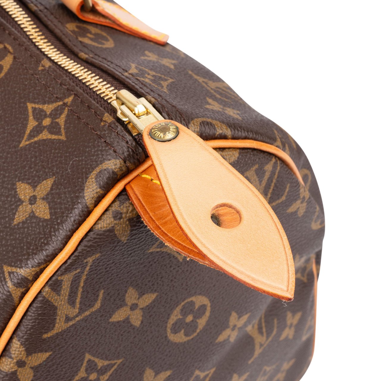 Louis Vuitton Louis Vuitton Canvas Monogram Speedy 30 Handbag Bruin