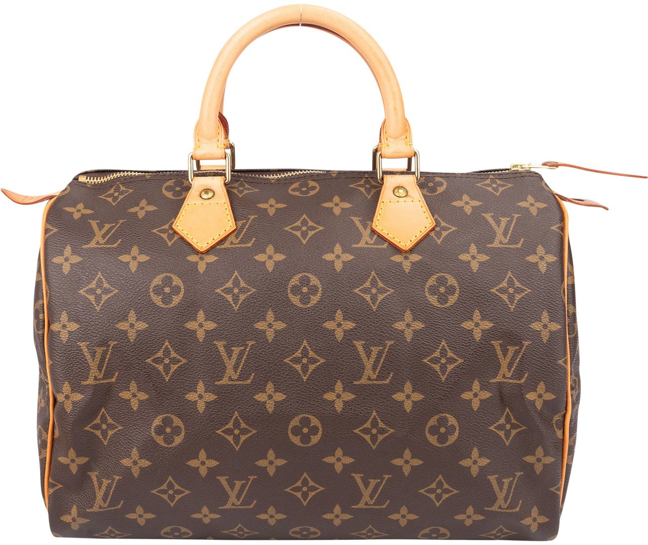 Louis Vuitton Louis Vuitton Canvas Monogram Speedy 30 Handbag Bruin