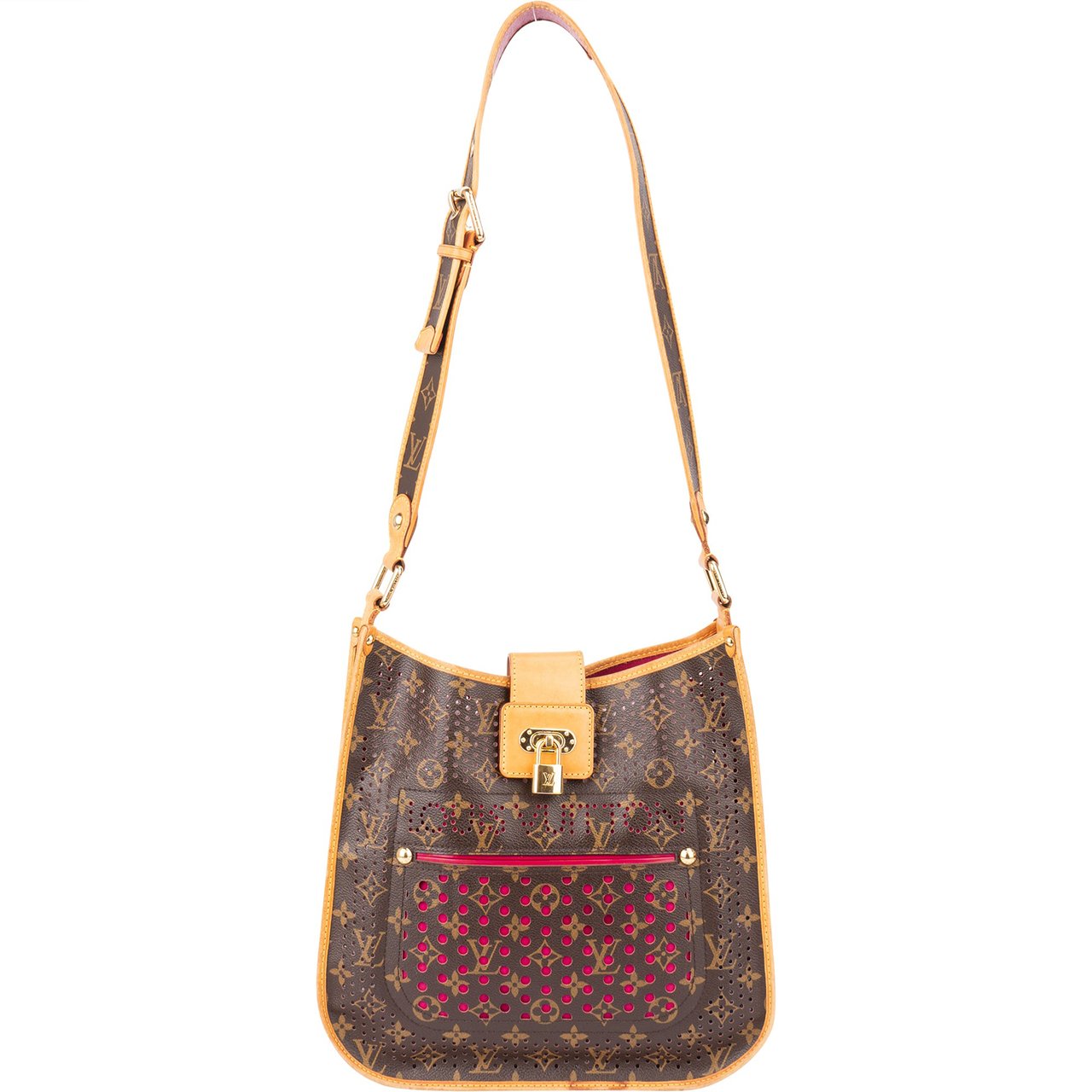 Louis Vuitton Limited Perforated Monogram Musette Crossbody Bag Bruin