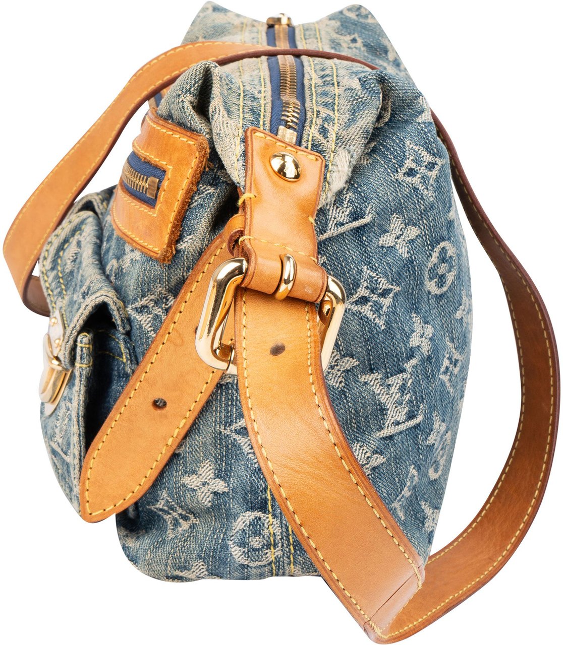 Louis Vuitton Louis Vuitton Denim Monogram Baggy PM Crossbody Bag Bruin