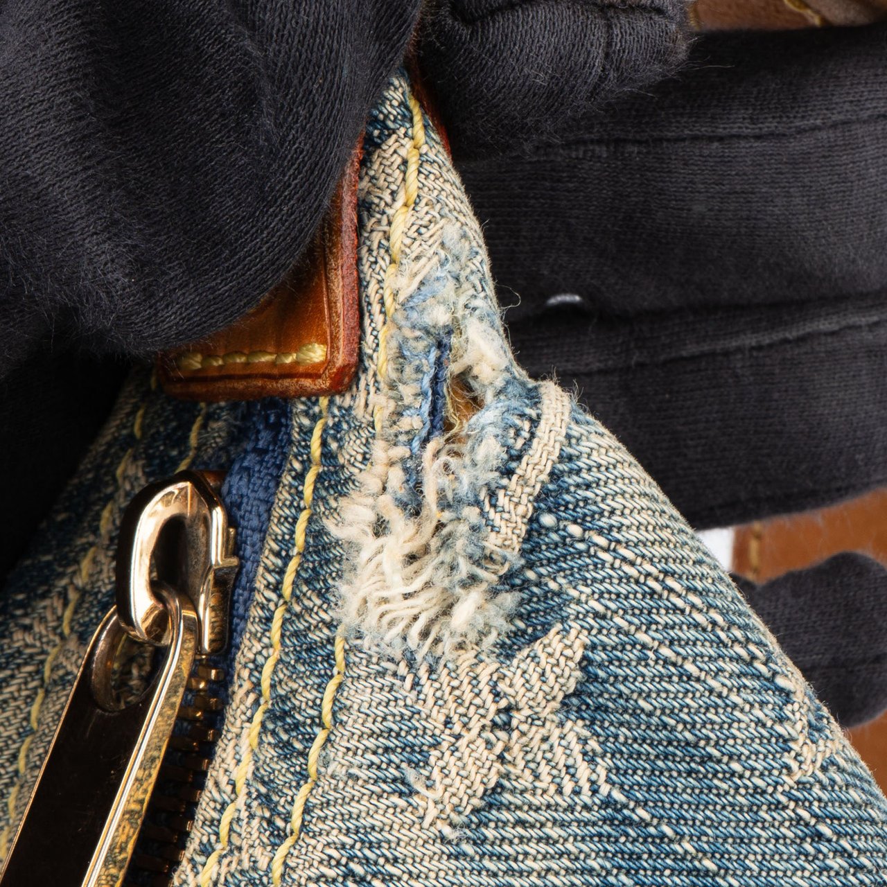 Louis Vuitton Louis Vuitton Denim Monogram Baggy PM Crossbody Bag Bruin
