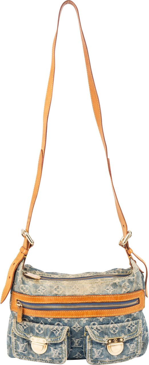 Louis Vuitton Louis Vuitton Denim Monogram Baggy PM Crossbody Bag Bruin