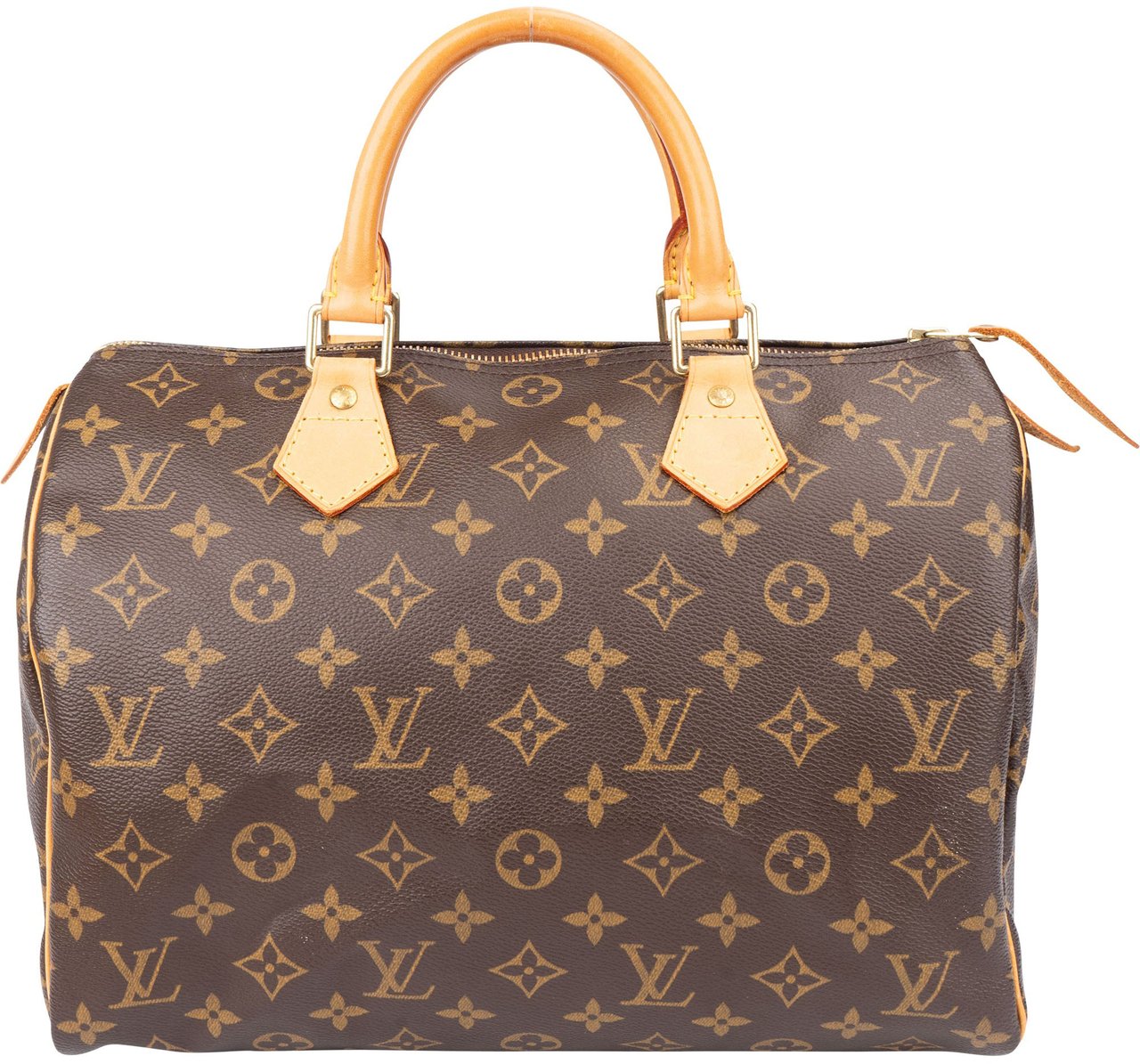 Louis Vuitton Louis Vuitton Canvas Monogram Speedy 30 Handbag Bruin