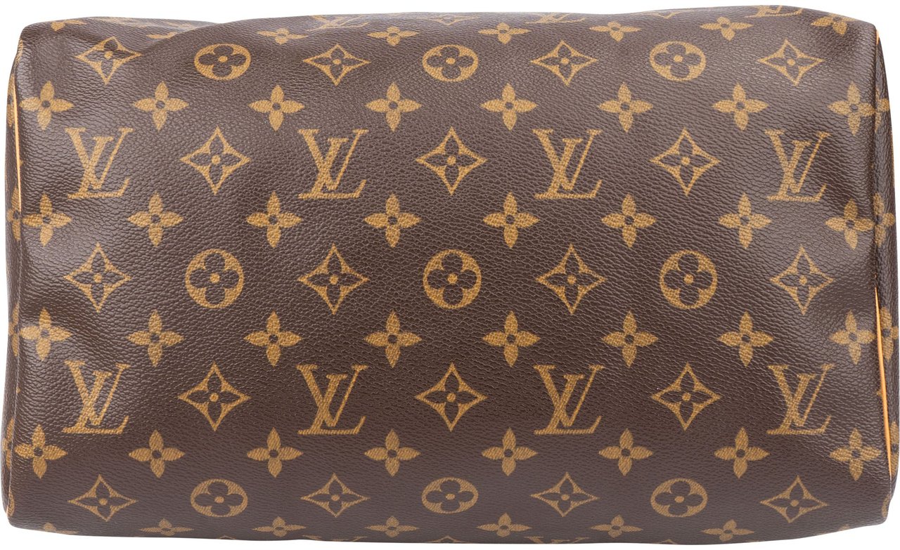 Louis Vuitton Louis Vuitton Canvas Monogram Speedy 30 Handbag Bruin