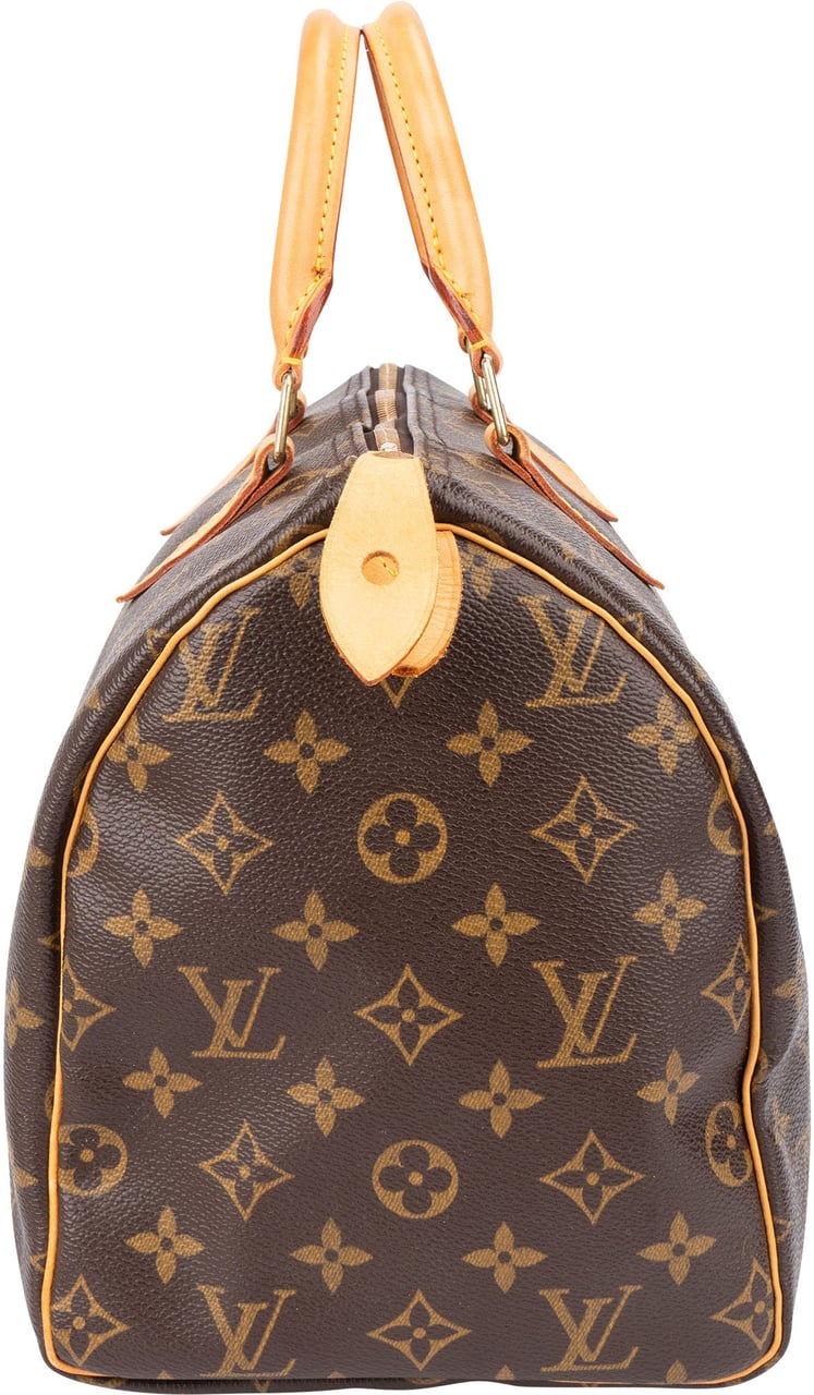 Louis Vuitton Louis Vuitton Canvas Monogram Speedy 30 Handbag Bruin