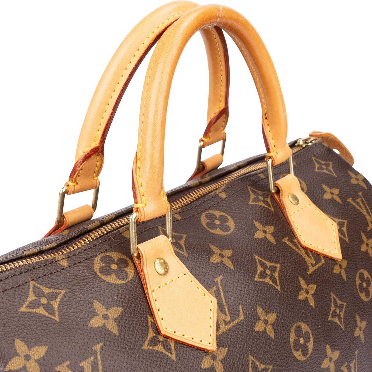 Louis Vuitton Louis Vuitton Canvas Monogram Speedy 30 Handbag Bruin