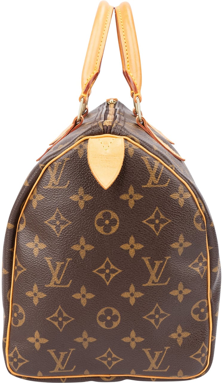 Louis Vuitton Louis Vuitton Canvas Monogram Speedy 30 Handbag Bruin