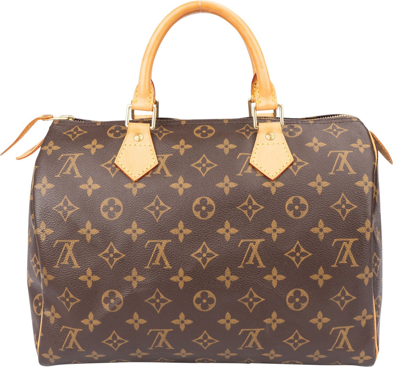 Louis Vuitton Louis Vuitton Canvas Monogram Speedy 30 Handbag Bruin