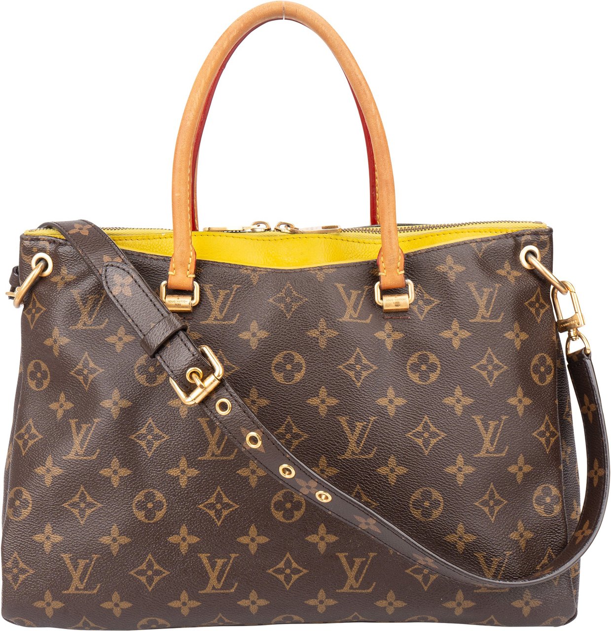 Louis Vuitton Louis Vuitton Canvas Monogram Pallas MM Handbag Bruin