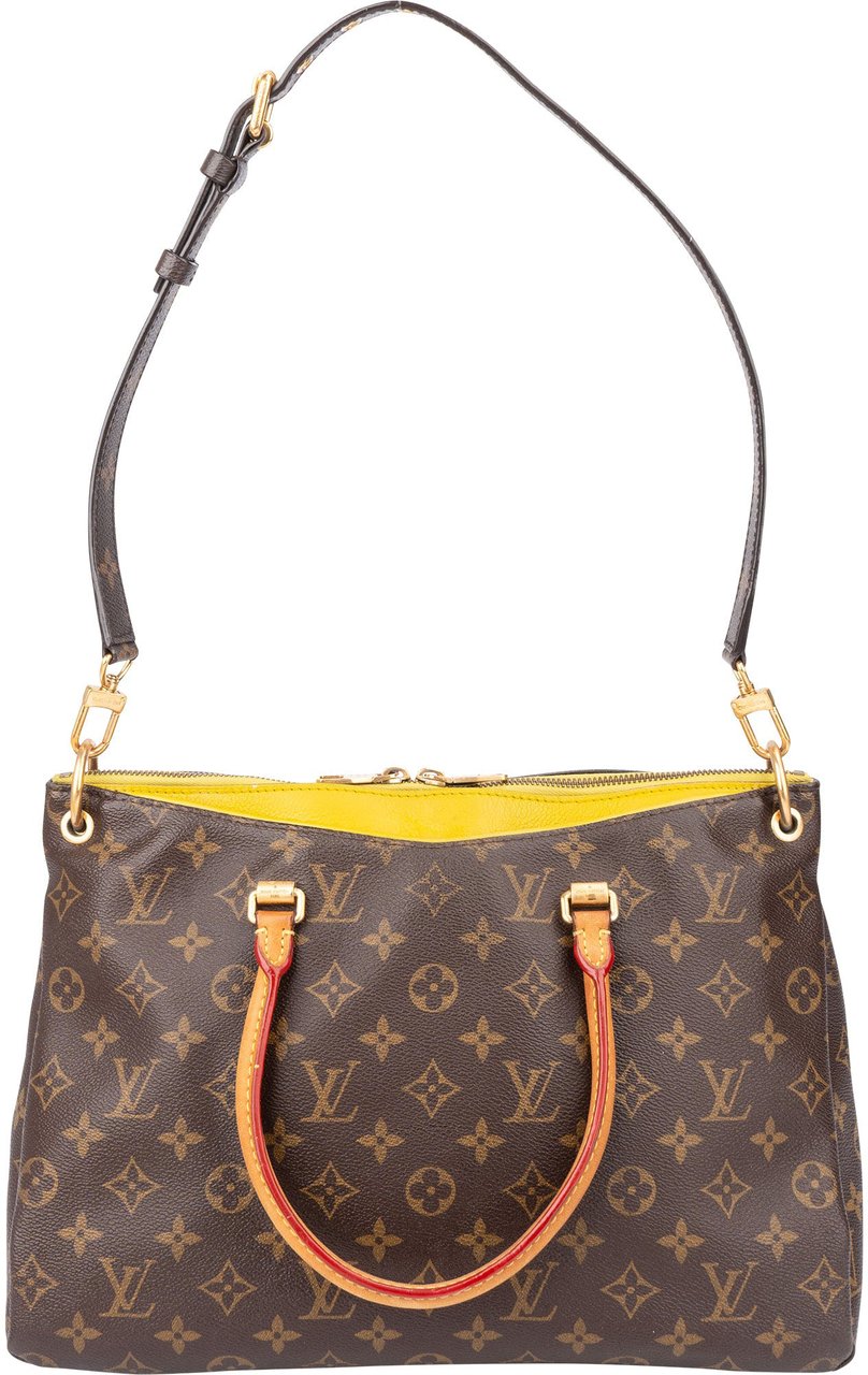 Louis Vuitton Louis Vuitton Canvas Monogram Pallas MM Handbag Bruin