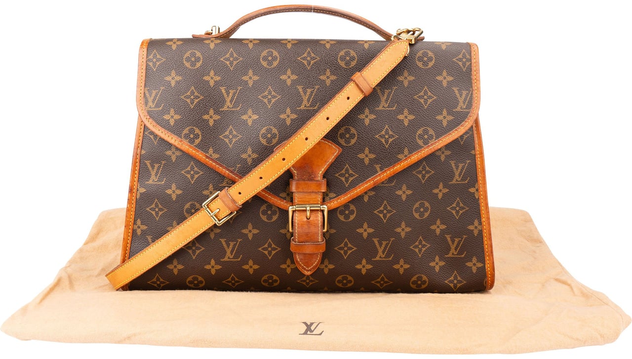 Louis Vuitton Louis Vuitton Canvas Monogram Beverly Handbag Bruin