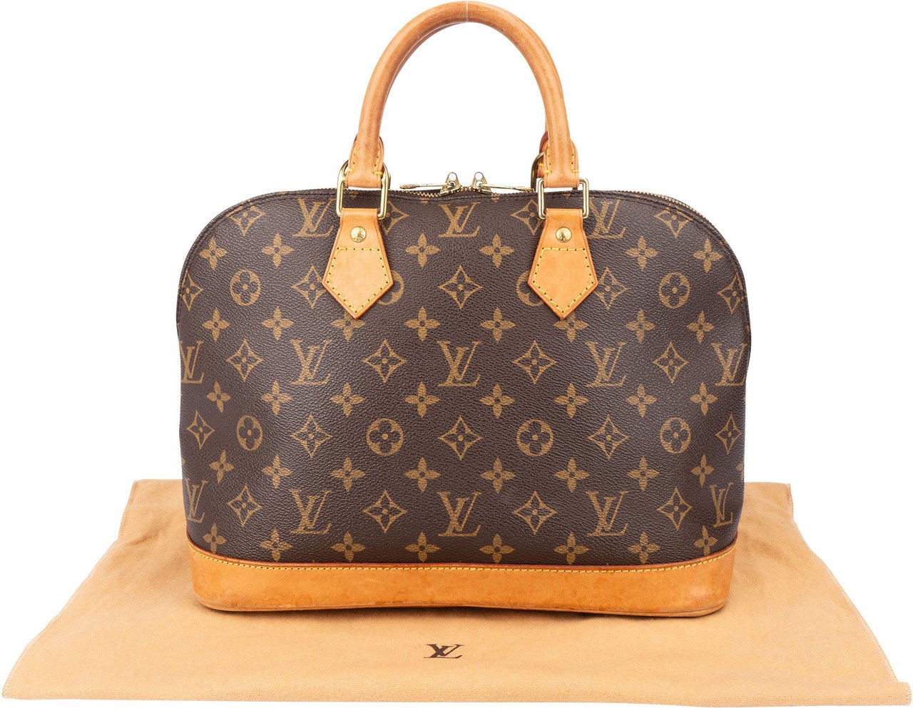 Louis Vuitton Louis Vuitton Canvas Monogram Alma PM Handbag Bruin
