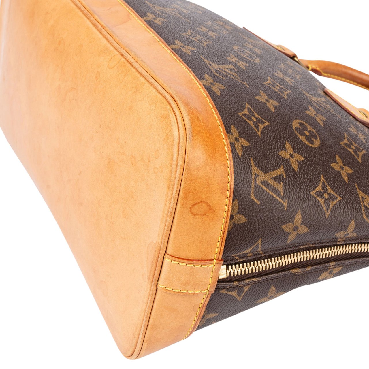 Louis Vuitton Louis Vuitton Canvas Monogram Alma PM Handbag Bruin