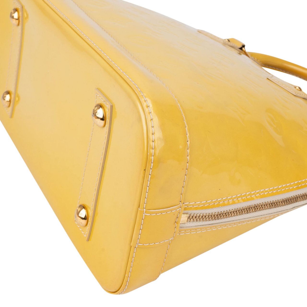 Louis Vuitton Louis Vuitton Jaune Vernis Monogram Alma PM Handbag Geel