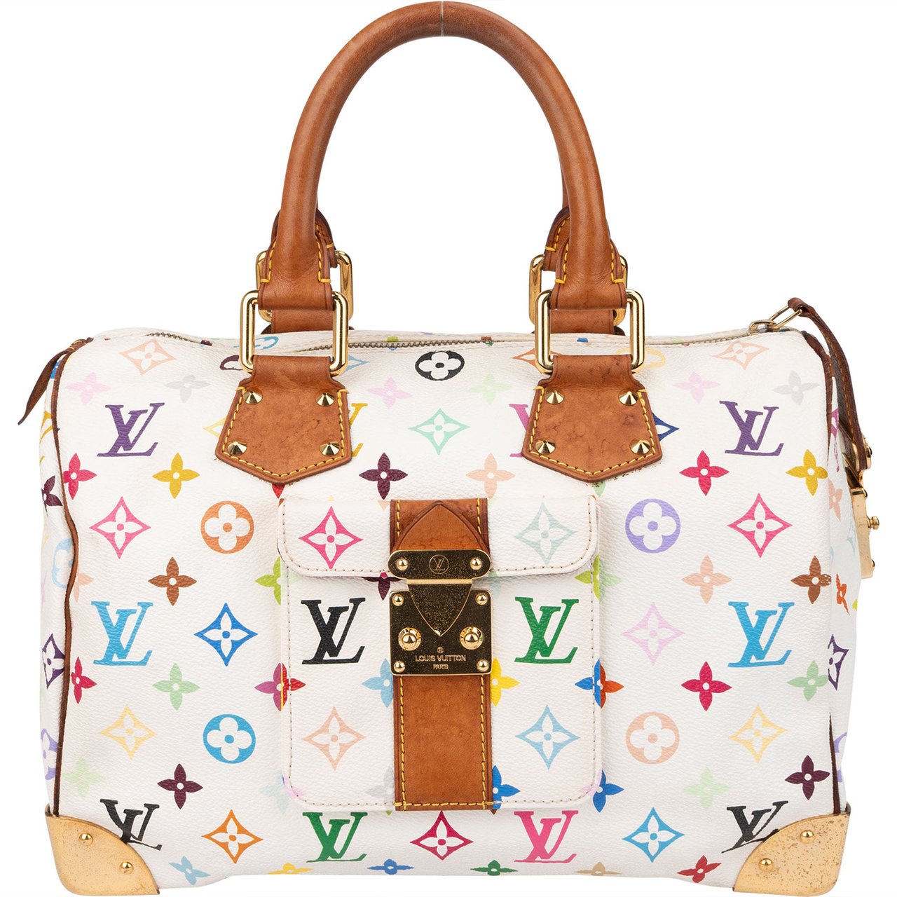 Louis Vuitton Louis Vuitton Murakami Multicolor Speedy 30 Handbag Wit