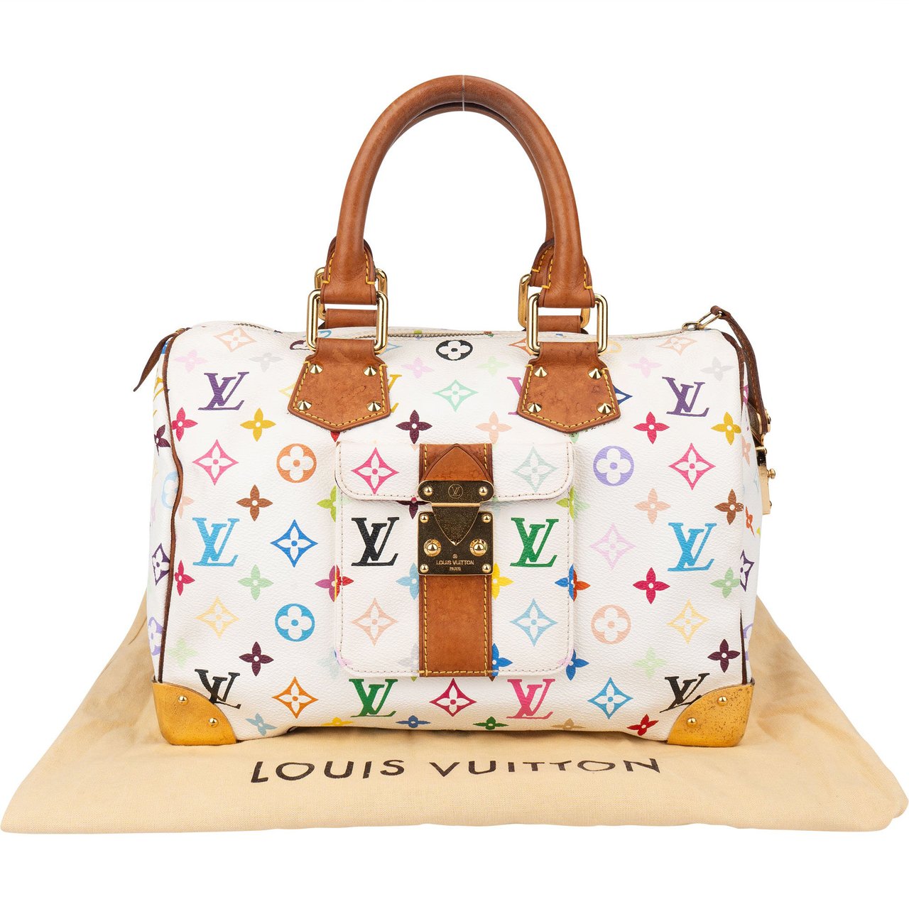 Louis Vuitton Louis Vuitton Murakami Multicolor Speedy 30 Handbag Wit