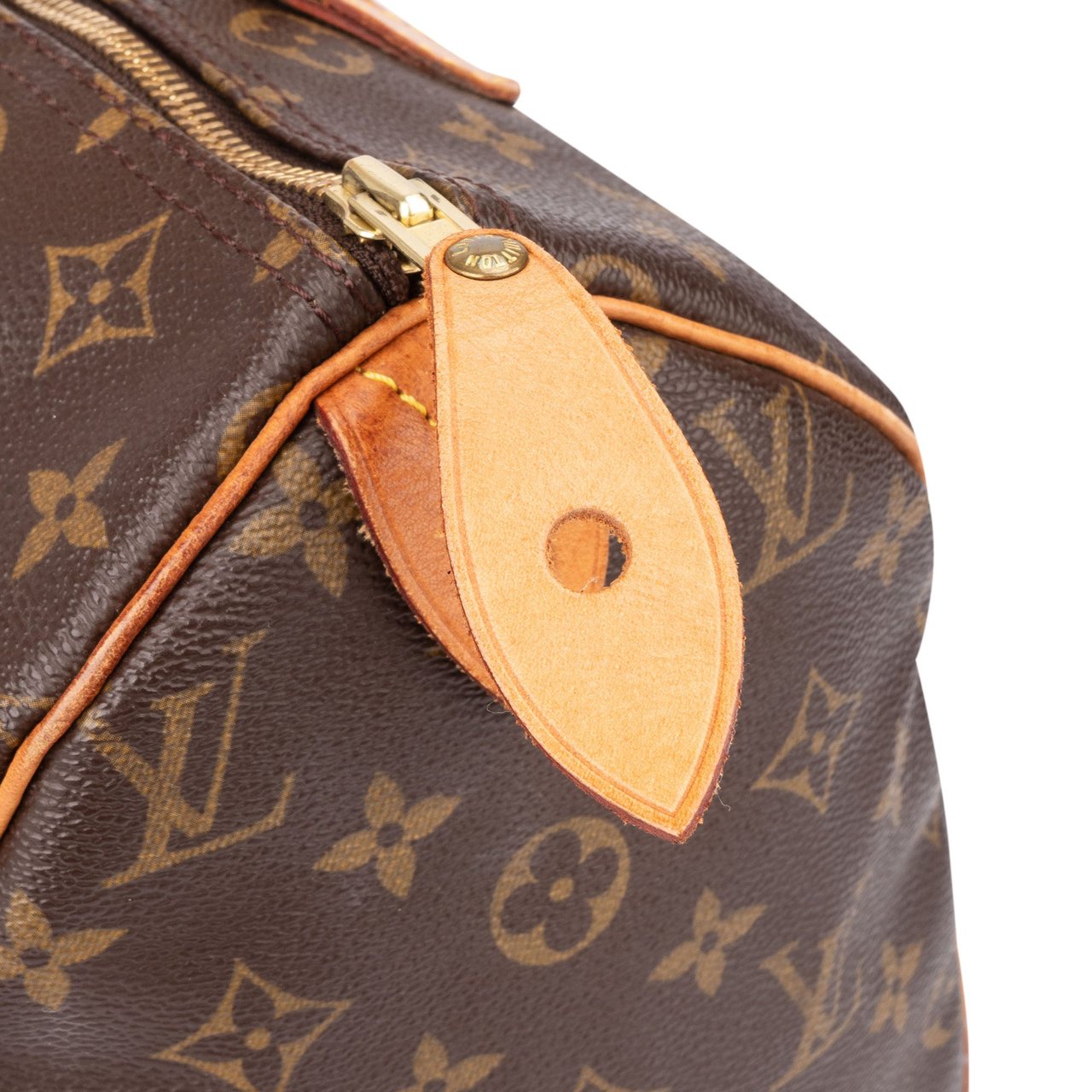 Louis Vuitton Louis Vuitton Canvas Monogram Speedy 30 Handbag Bruin