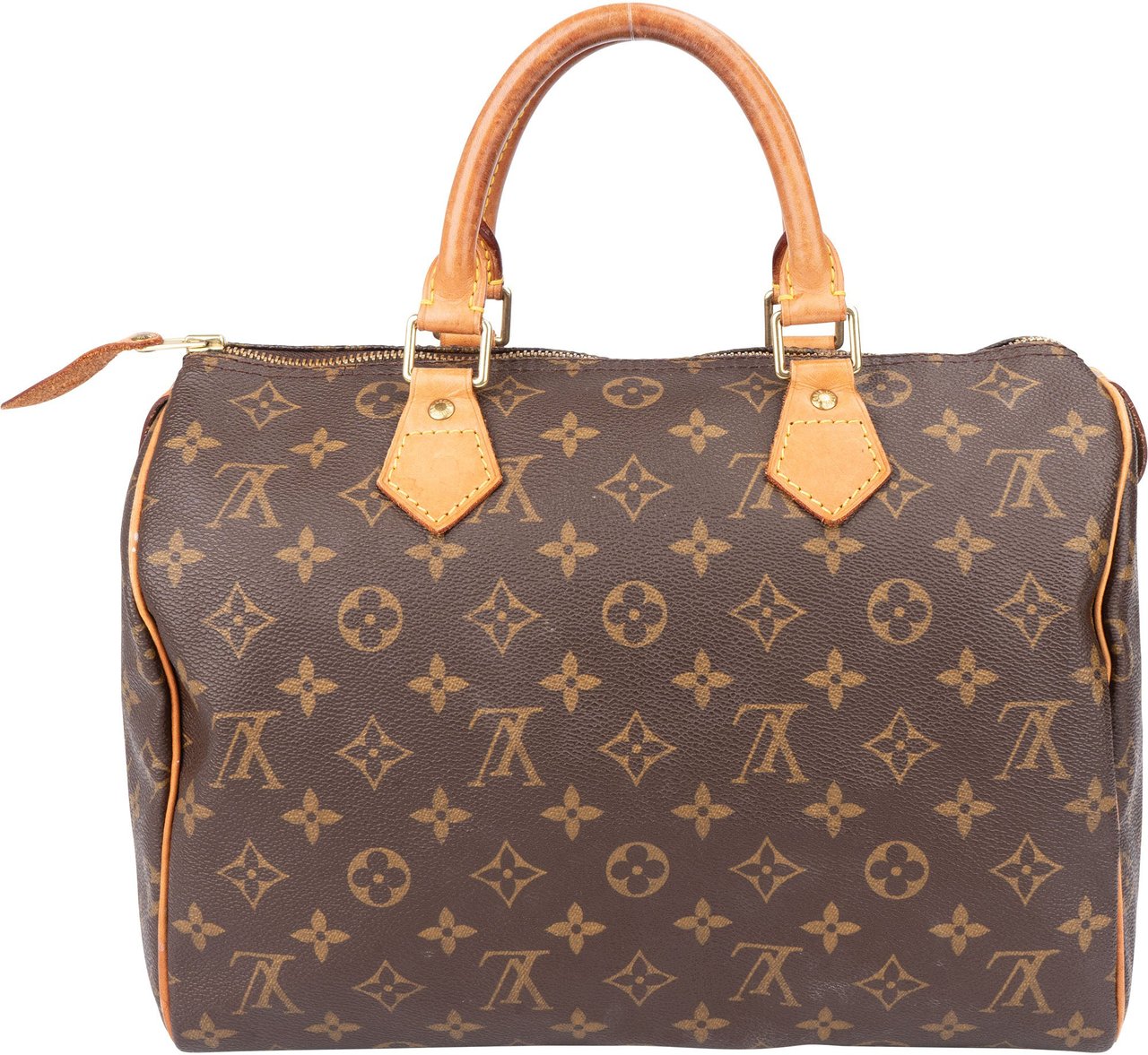 Louis Vuitton Louis Vuitton Canvas Monogram Speedy 30 Handbag Bruin