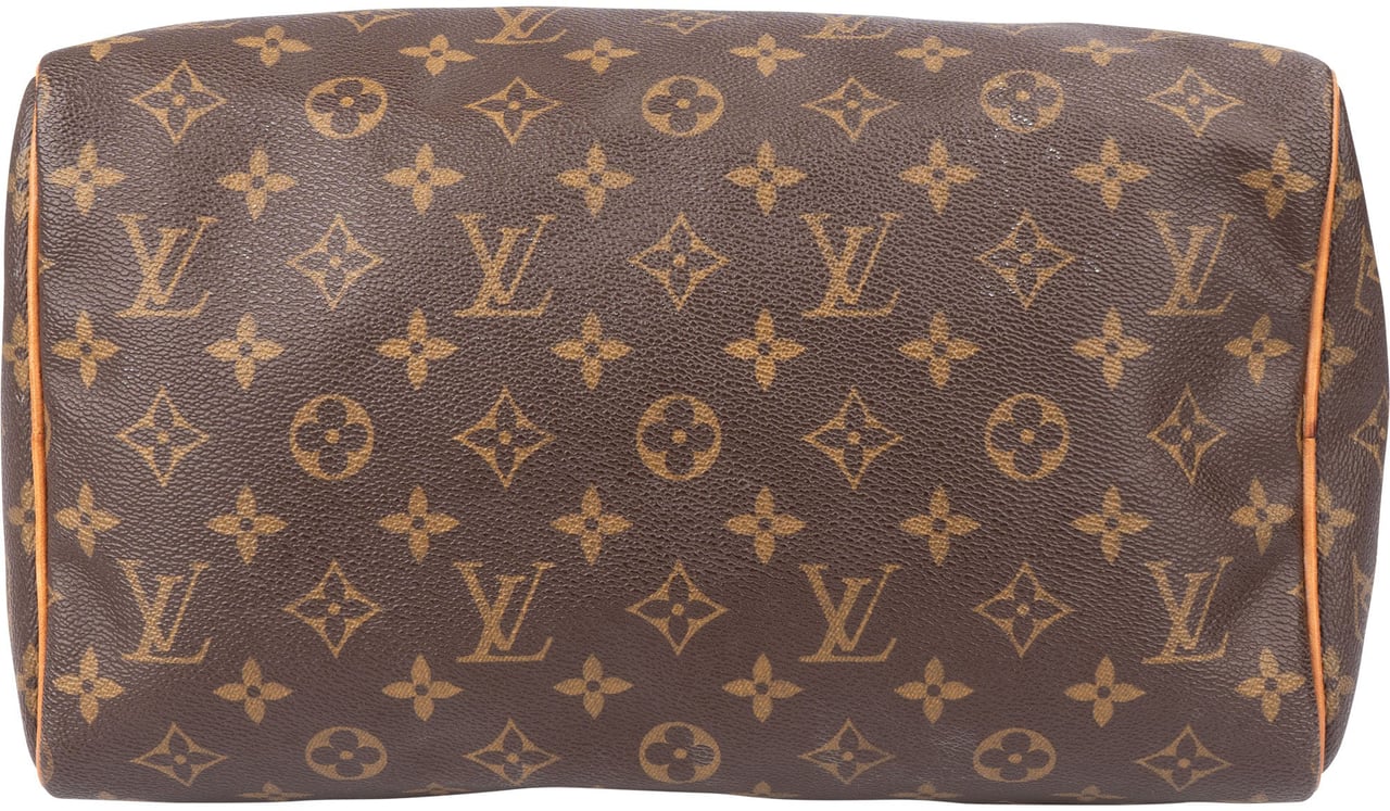 Louis Vuitton Louis Vuitton Canvas Monogram Speedy 30 Handbag Bruin