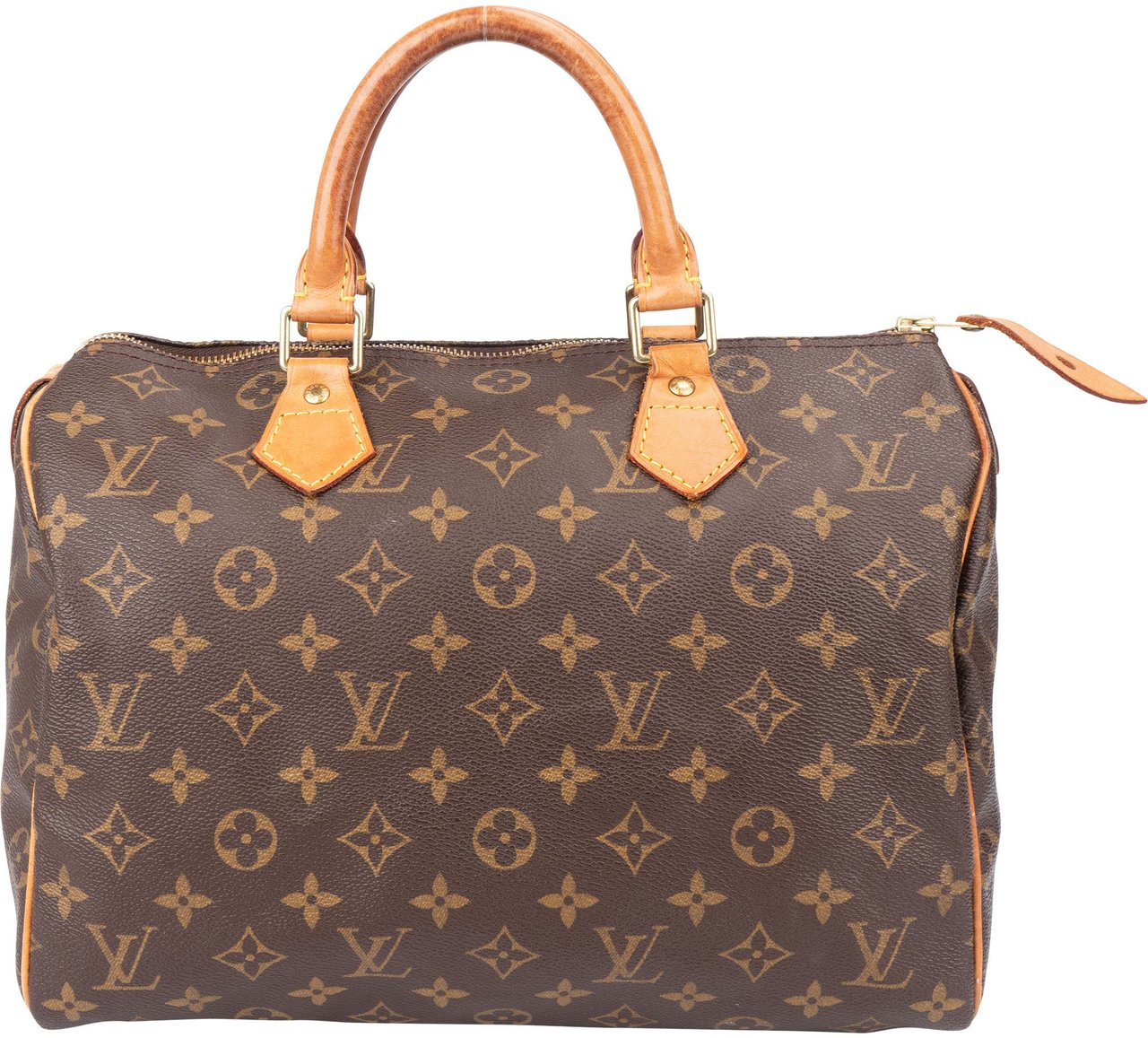 Louis Vuitton Louis Vuitton Canvas Monogram Speedy 30 Handbag Bruin