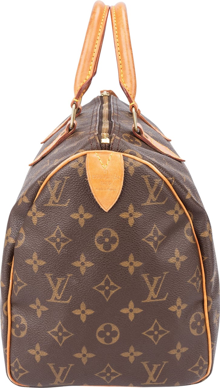 Louis Vuitton Louis Vuitton Canvas Monogram Speedy 30 Handbag Bruin