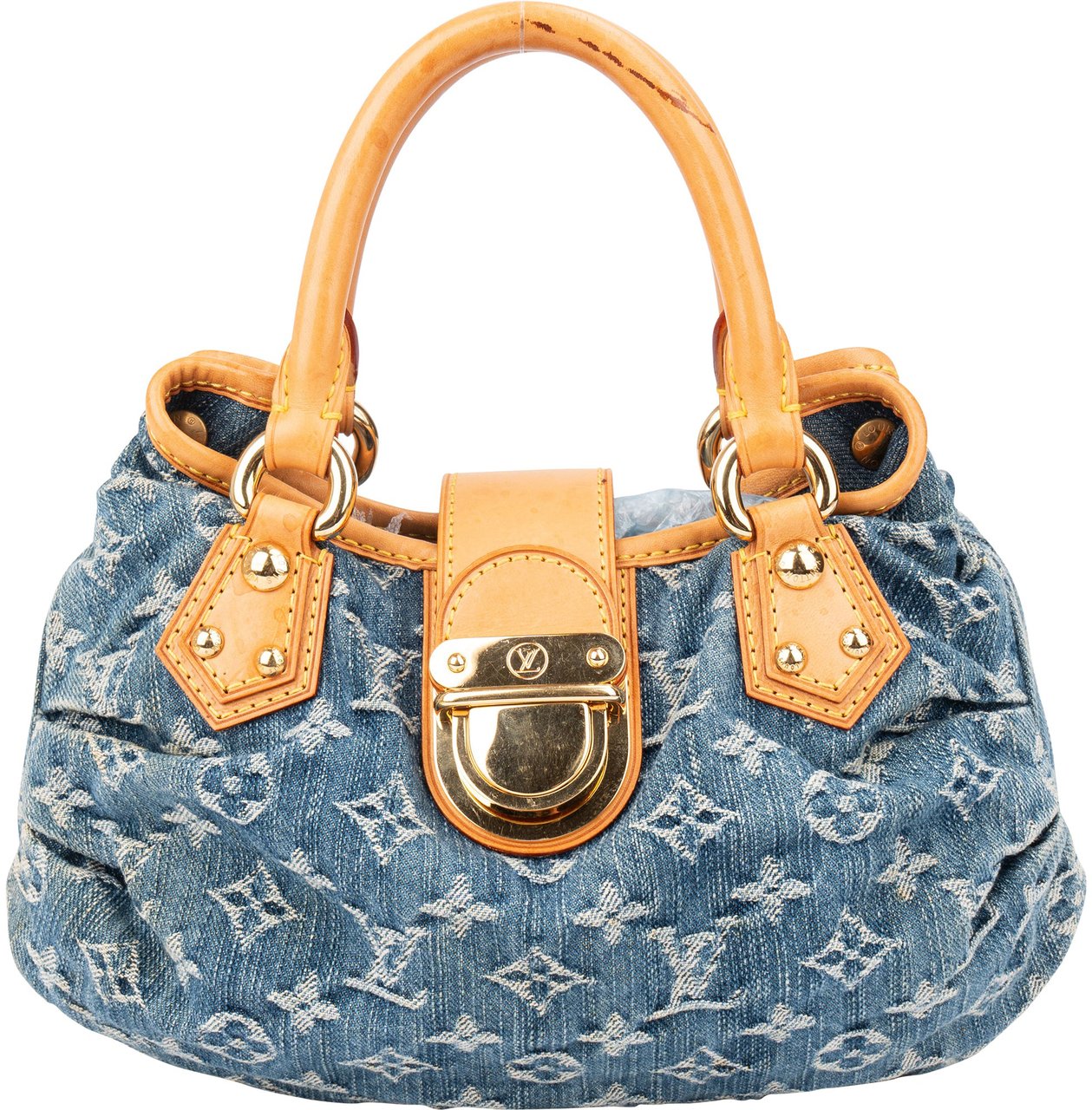 Louis Vuitton Louis Vuitton Denim Monogram Pleaty Handbag Blauw