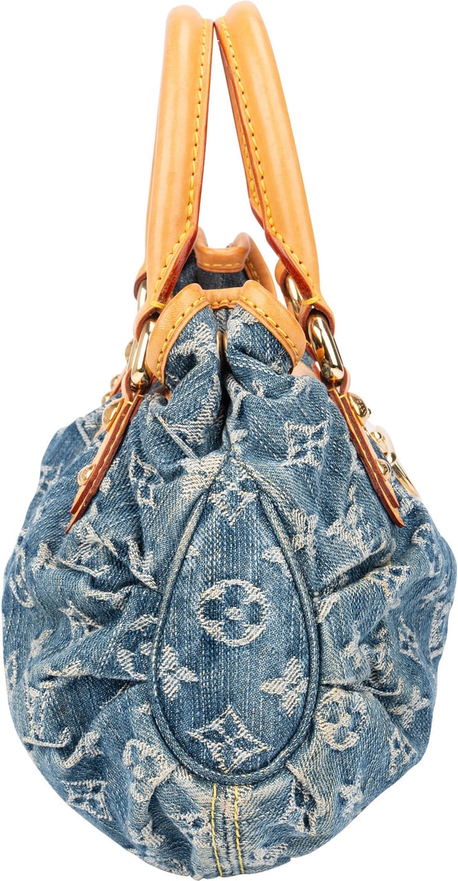 Louis Vuitton Louis Vuitton Denim Monogram Pleaty Handbag Blauw