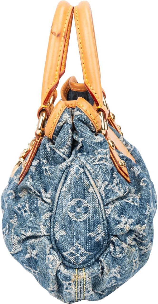 Louis Vuitton Louis Vuitton Denim Monogram Pleaty Handbag Blauw