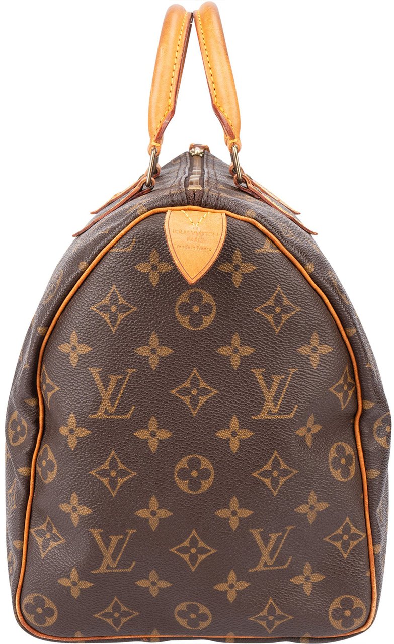 Louis Vuitton Louis Vuitton Canvas Monogram Speedy 35 Handbag Bruin