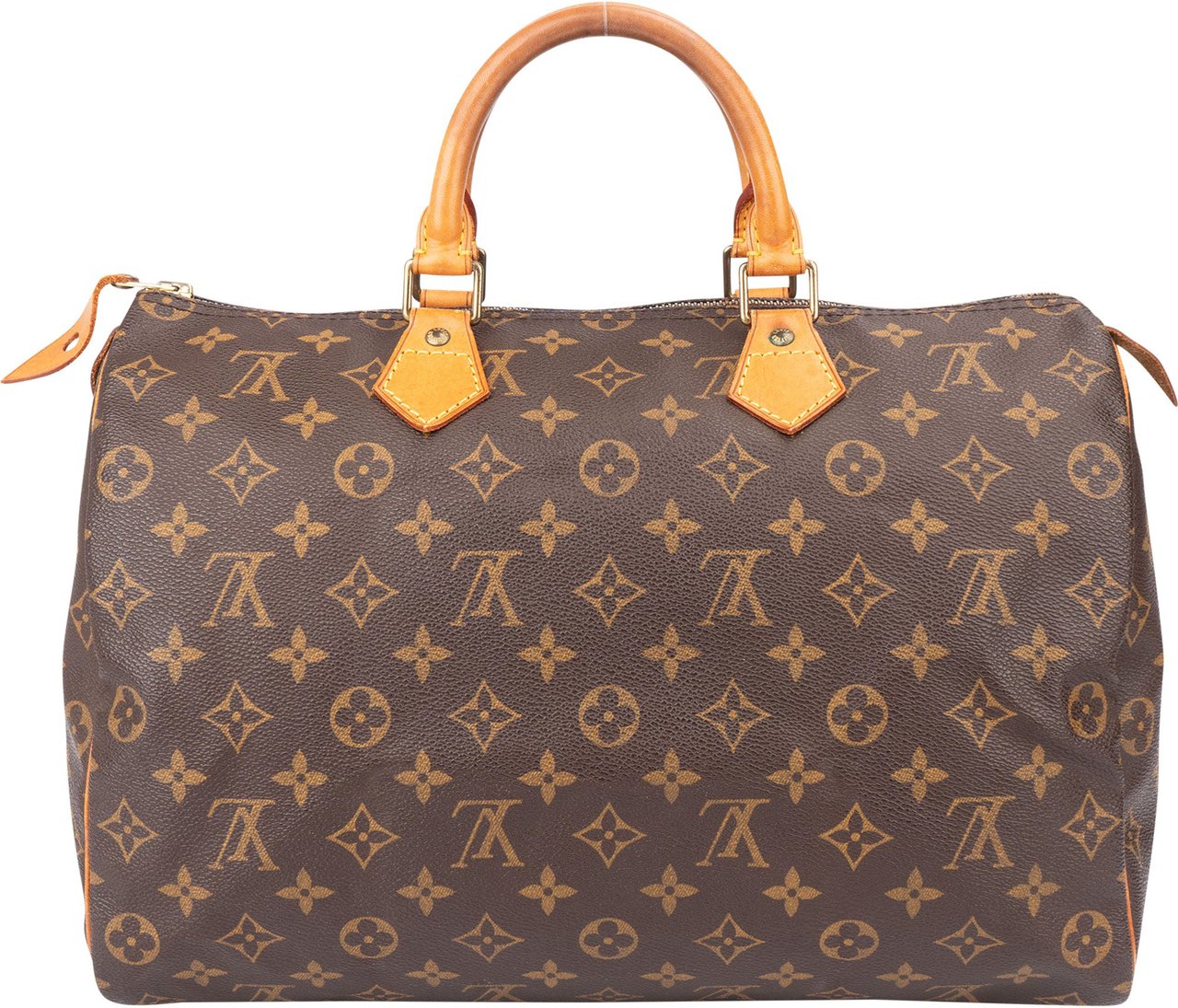 Louis Vuitton Louis Vuitton Canvas Monogram Speedy 35 Handbag Bruin