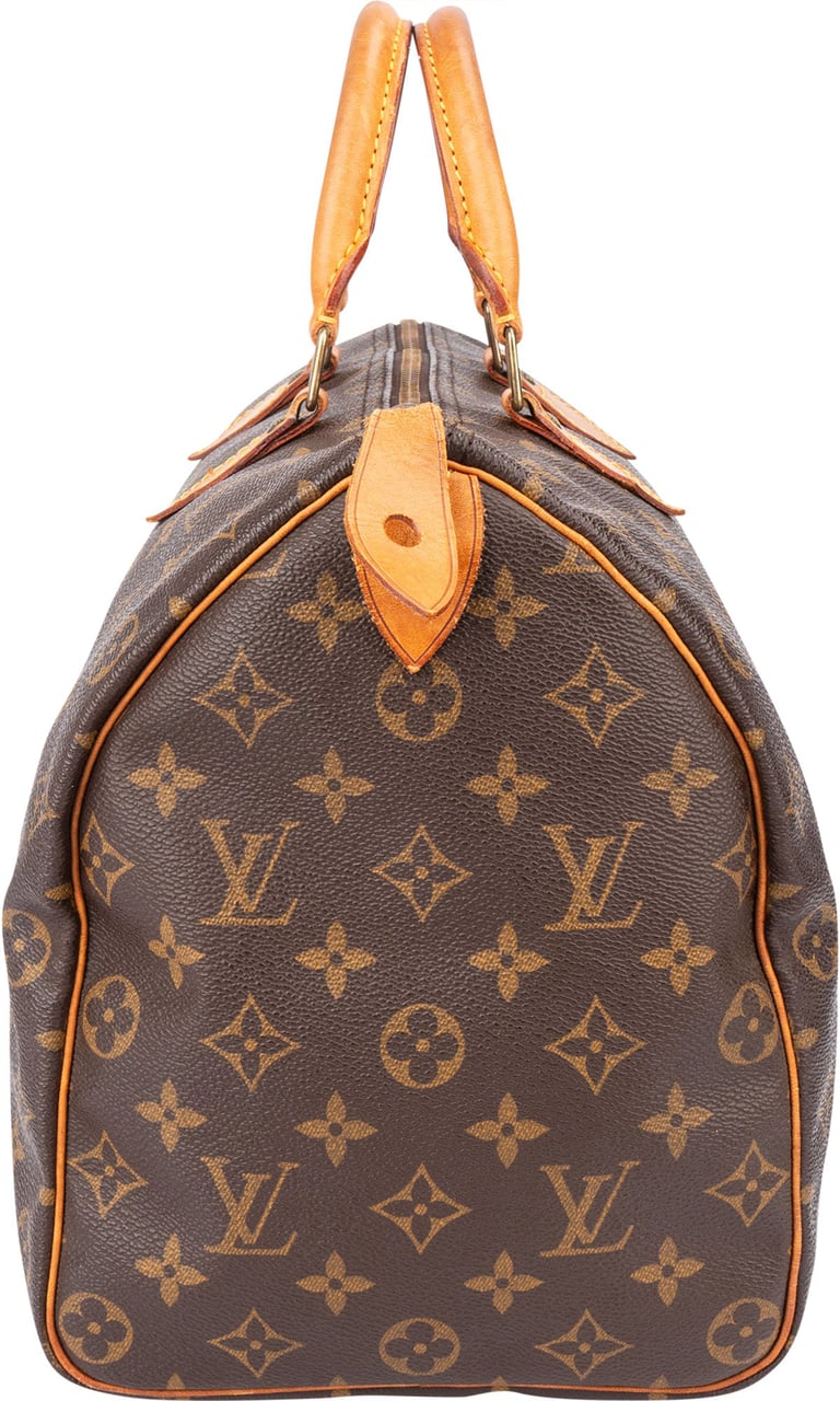 Louis Vuitton Louis Vuitton Canvas Monogram Speedy 35 Handbag Bruin