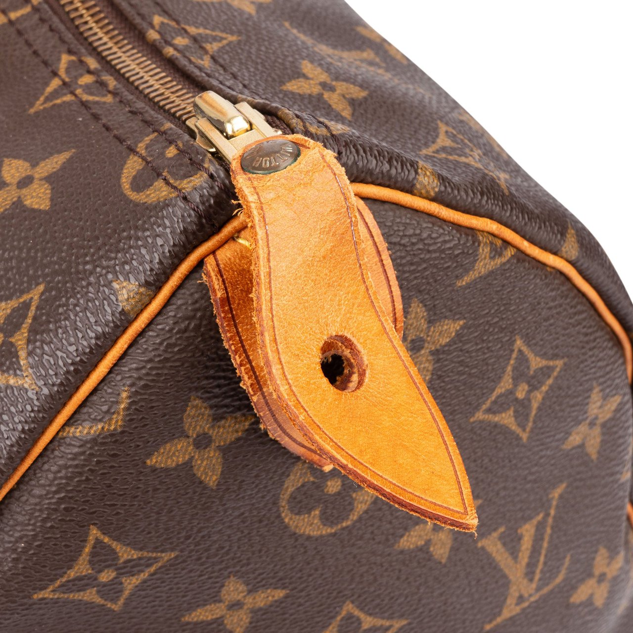 Louis Vuitton Louis Vuitton Canvas Monogram Speedy 35 Handbag Bruin