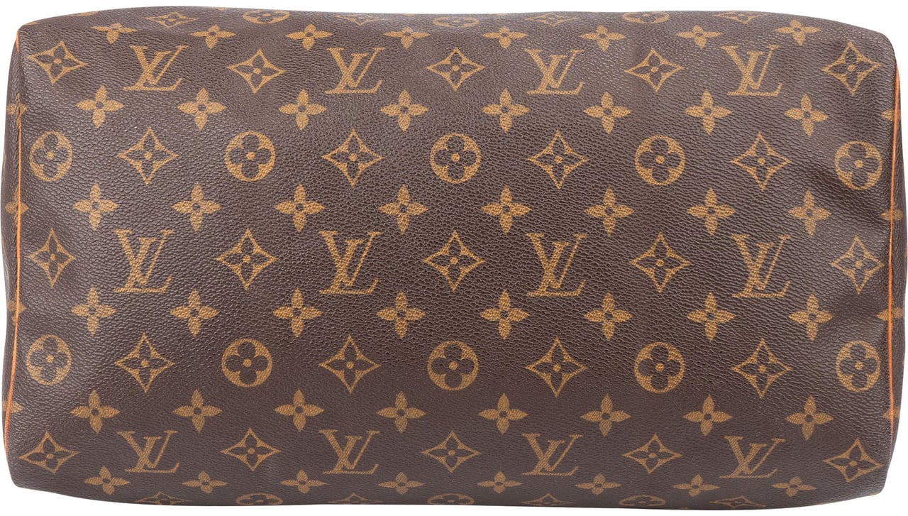 Louis Vuitton Louis Vuitton Canvas Monogram Speedy 35 Handbag Bruin