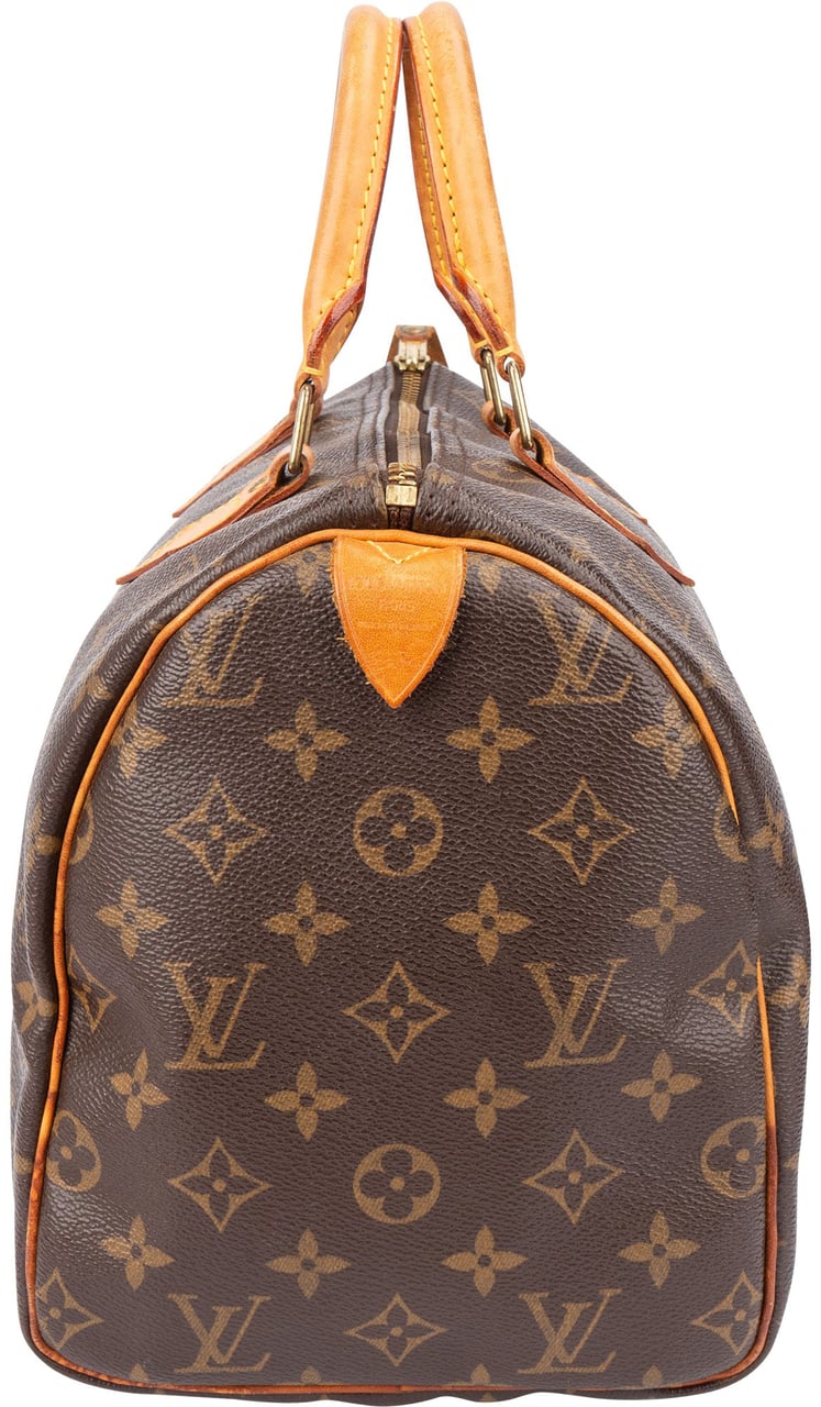 Louis Vuitton Louis Vuitton Canvas Monogram Speedy 30 Handbag Bruin