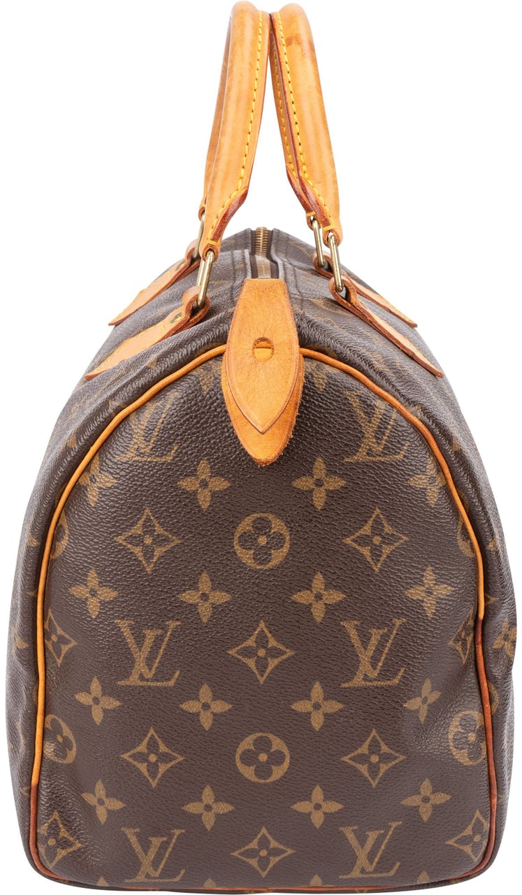 Louis Vuitton Louis Vuitton Canvas Monogram Speedy 30 Handbag Bruin