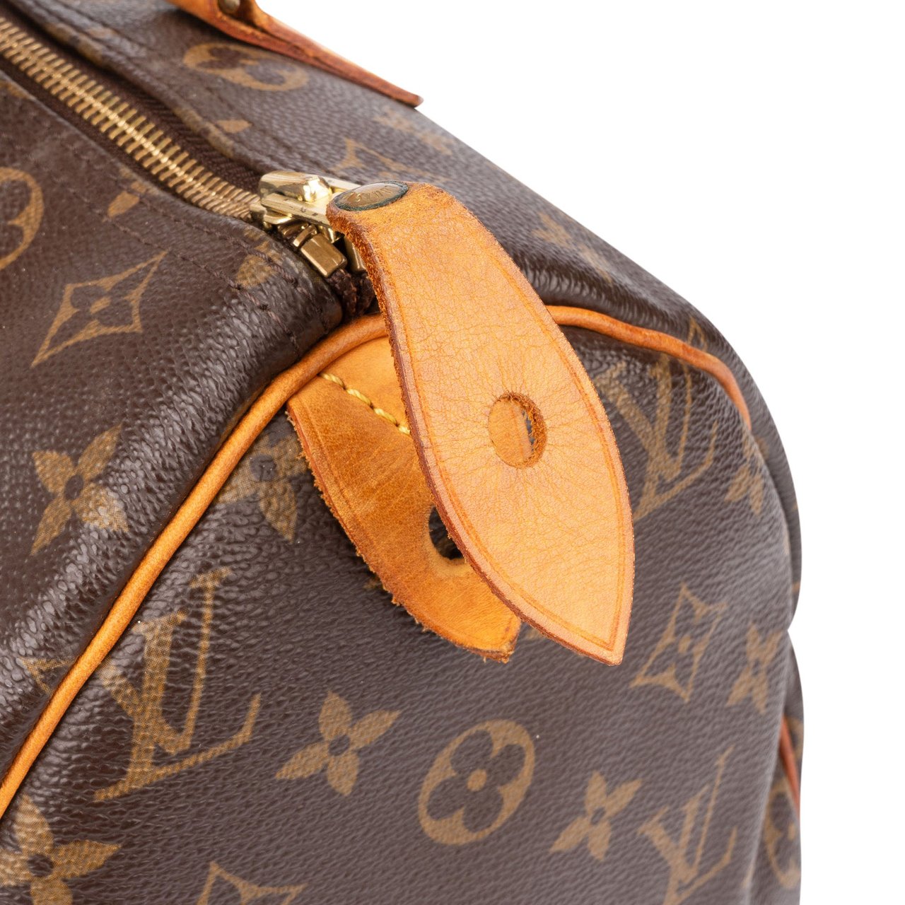 Louis Vuitton Louis Vuitton Canvas Monogram Speedy 30 Handbag Bruin