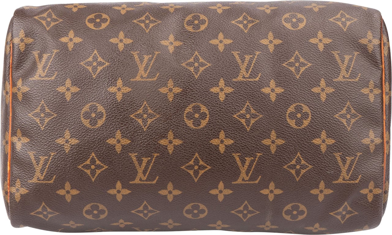 Louis Vuitton Louis Vuitton Canvas Monogram Speedy 30 Handbag Bruin