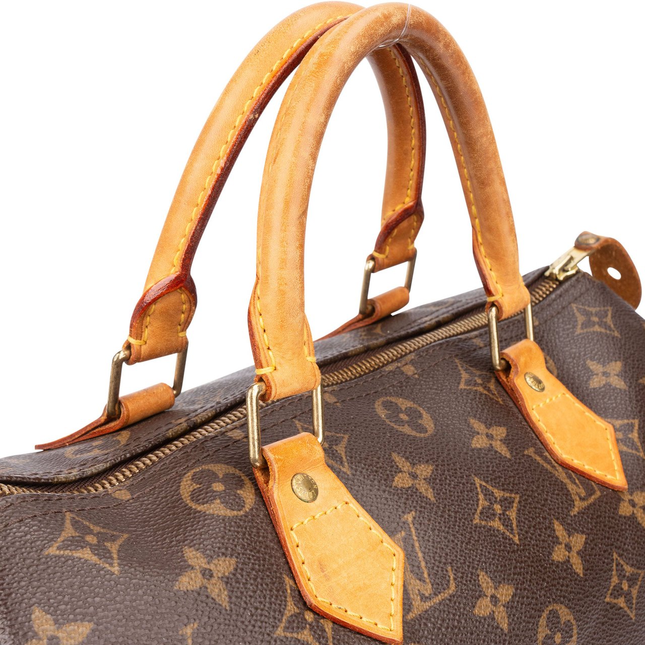 Louis Vuitton Louis Vuitton Canvas Monogram Speedy 30 Handbag Bruin