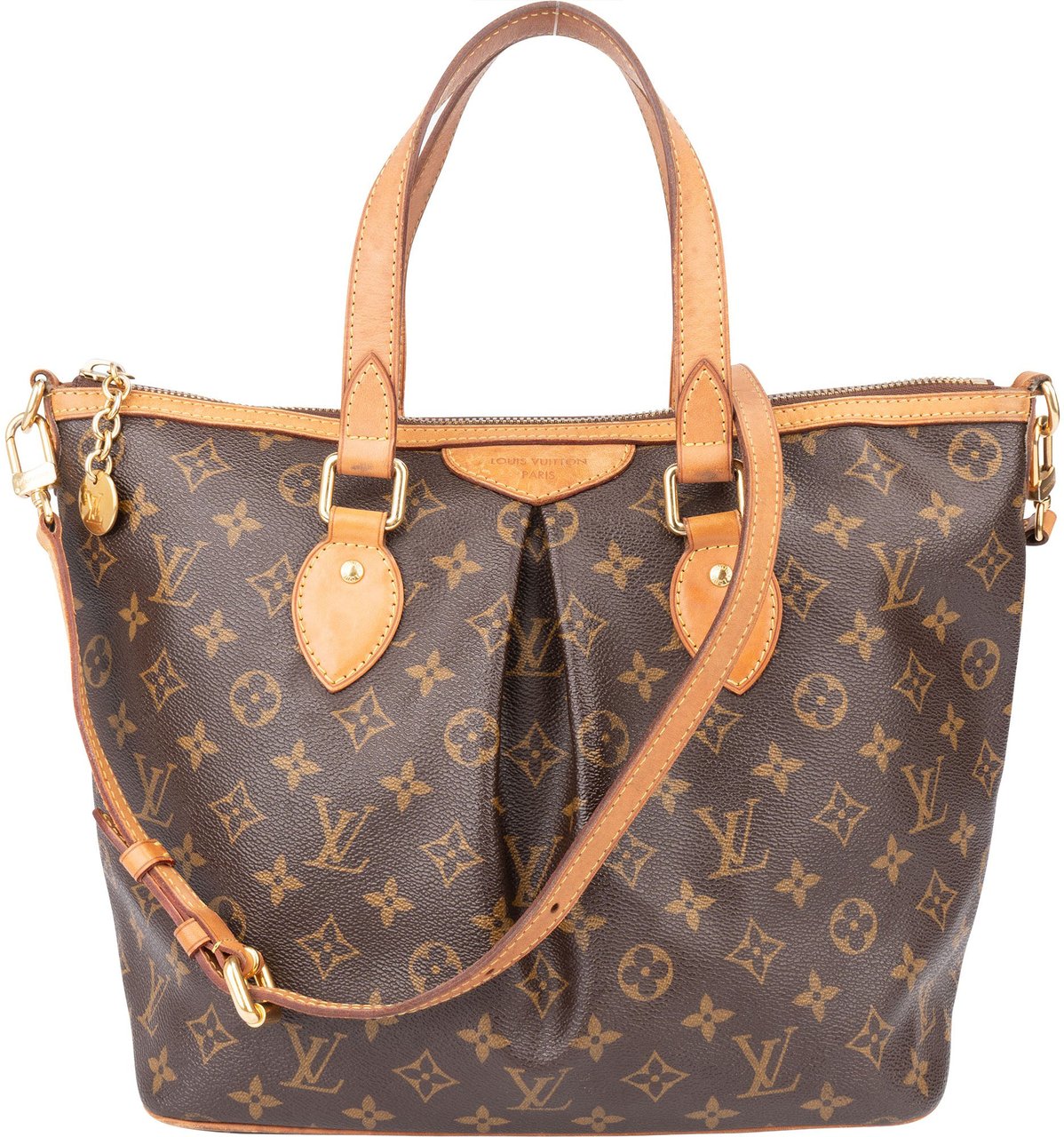 Louis Vuitton Louis Vuitton Canvas Monogram Palermo PM Handbag Bruin