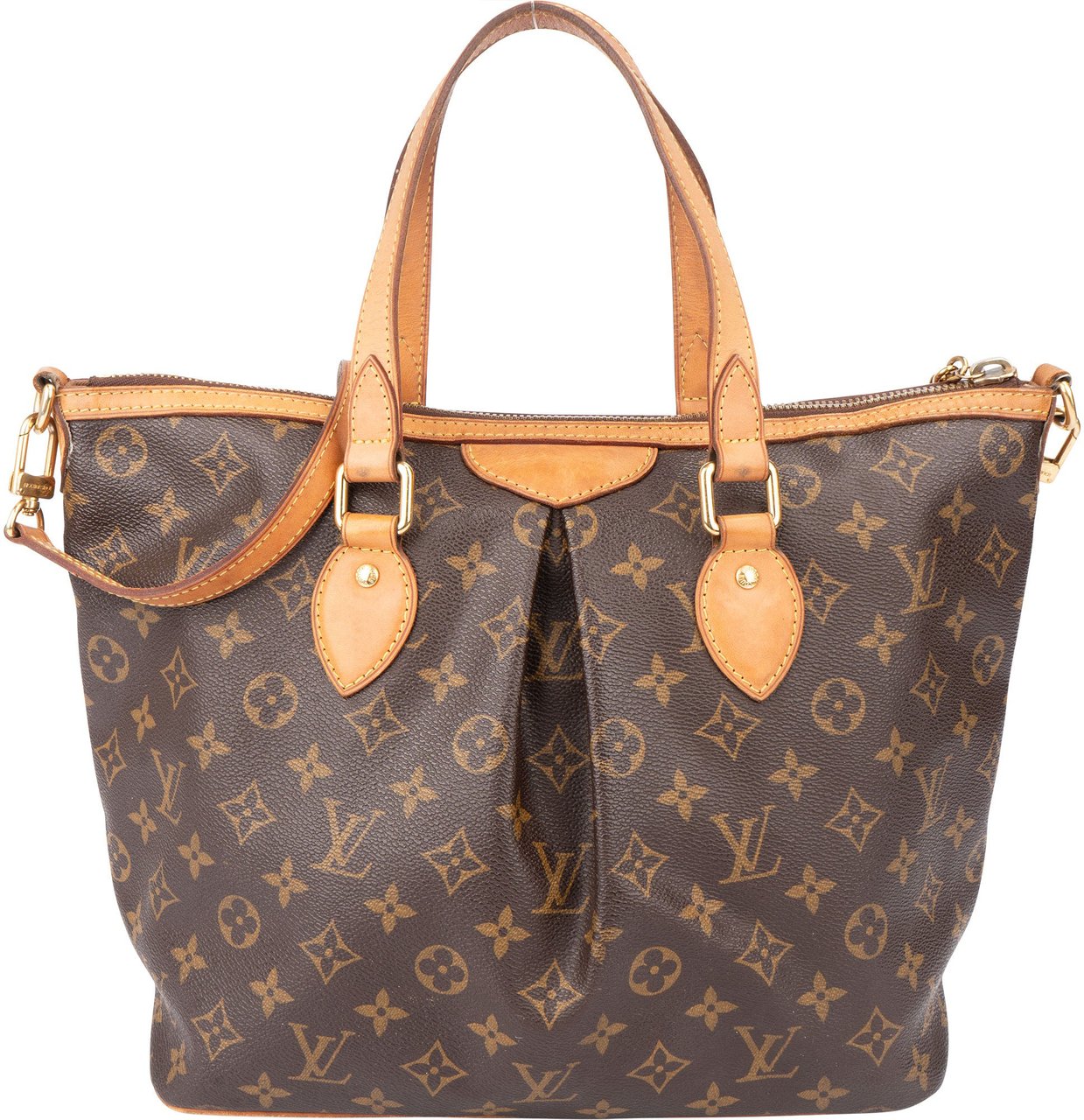 Louis Vuitton Louis Vuitton Canvas Monogram Palermo PM Handbag Bruin